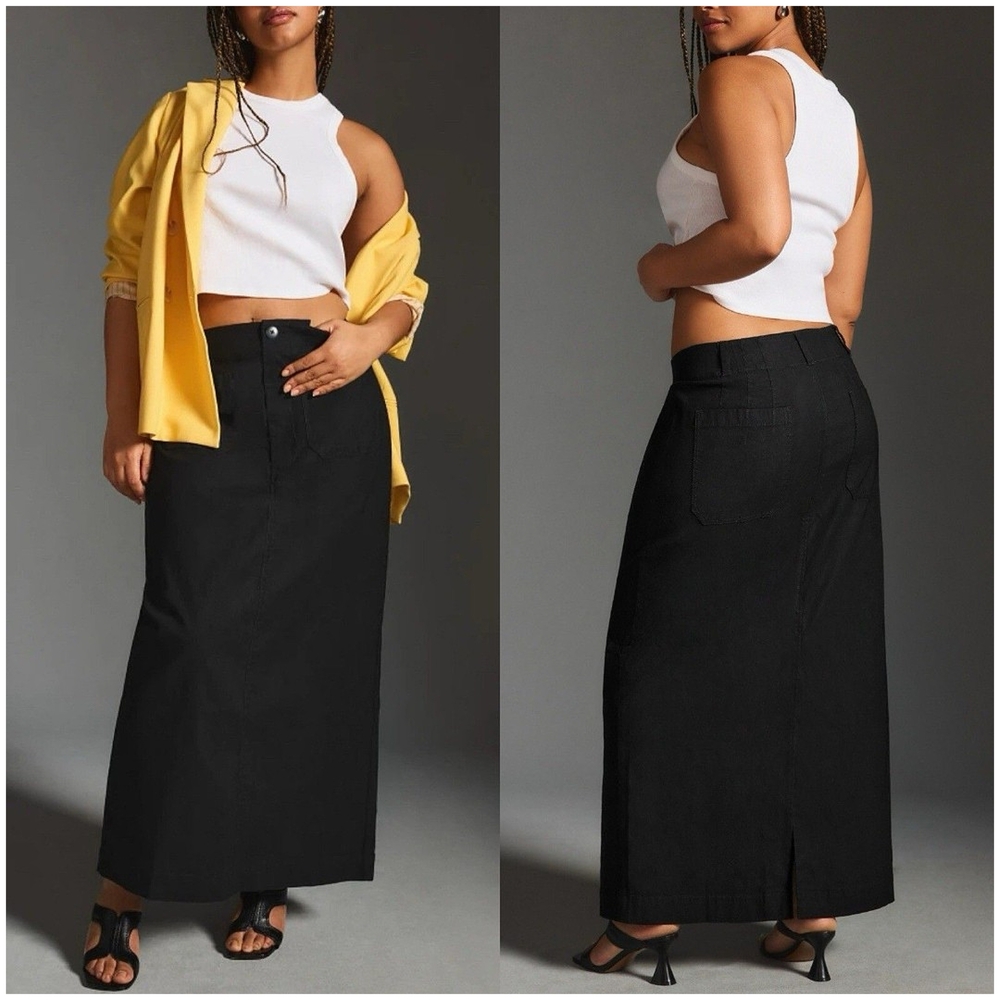 Anthropologie Maeve The Colette Maxi Skirt In Black